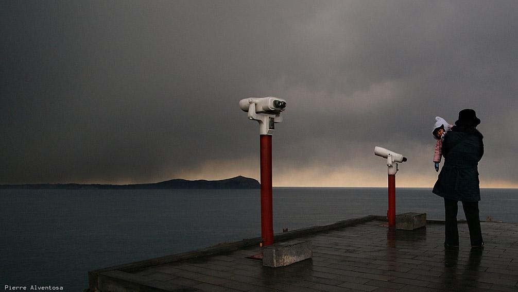 Jéju-do panorama vers l'île de Udo