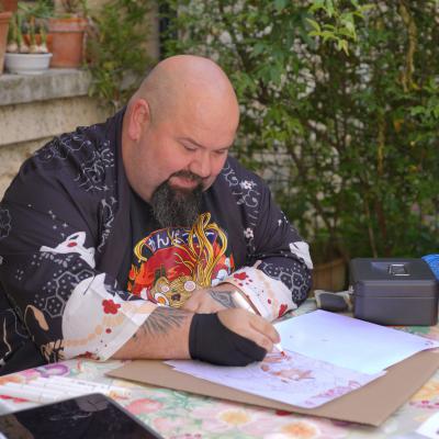 Découverte de l'atelier et des oeuvres