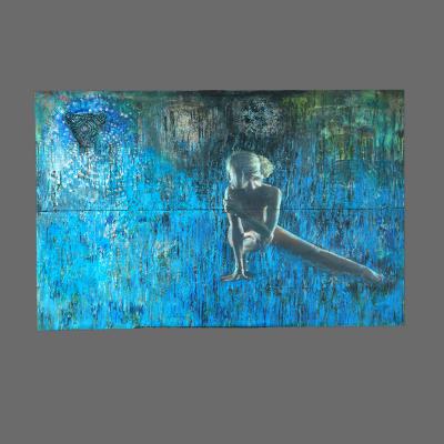 Karine  [ Dyptique 2 fois 30 x 90 cm ] Oeuvre en cours de finition