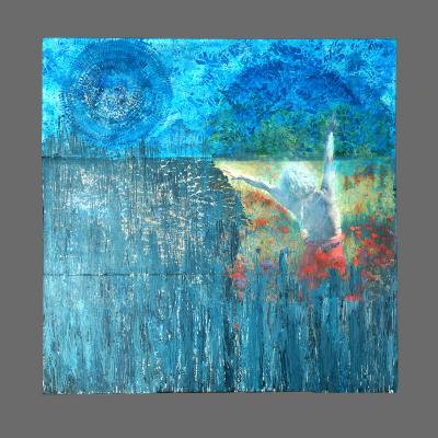 Laurence [ 90 x 90 cm ] Oeuvre en cours d finition