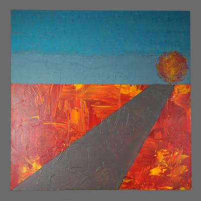 Création en cours [ 100 x 100 cm ] Oeuvre en cours de finition