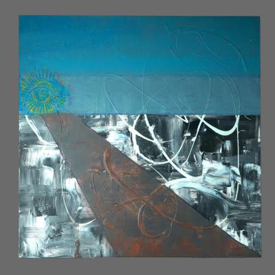 Création en cours  [ 100 x 100 cm ] Oeuvre en cours de finition