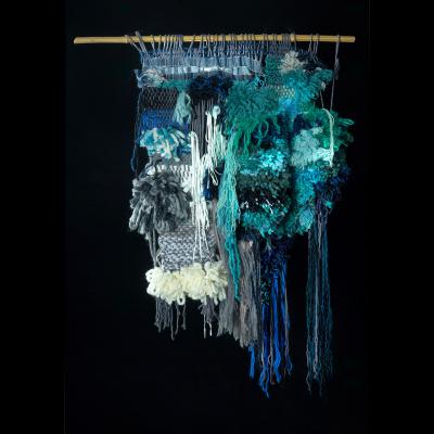 Under Oceans - Fil de laine, coton, toile de coton Partie 1 du Triptyque - 2020 