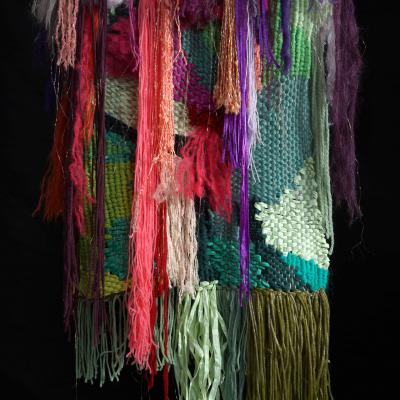 Printemps -  Fils de laine, coton, lurex [ 215 × 62 cm ] 2025